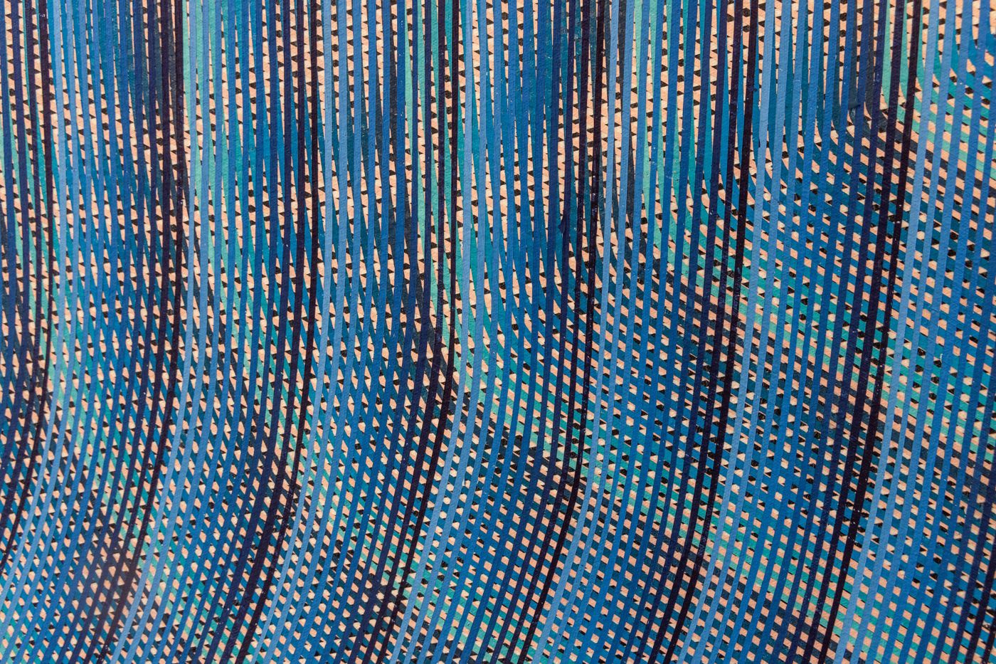 Detail of Breath Play, 2021. Flashe vinyl acrylic on canvas; 36 x 1.5 x 48 in. Photo: Meghan Olson.