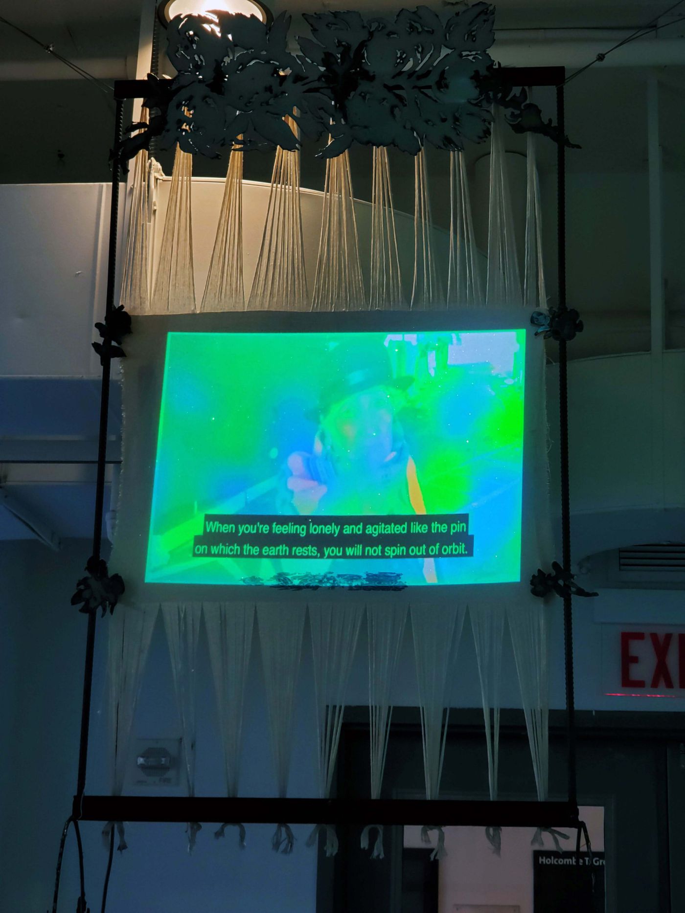 A Spell for Perseverance, 2022, Video projection on sculpture; 11:11:11.