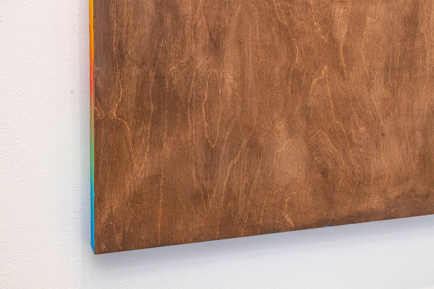 Untitled (detail), 2022. Acrylic and oil pastel on wood; 36 x 36 x 3 in. Photo: Allison Minto.