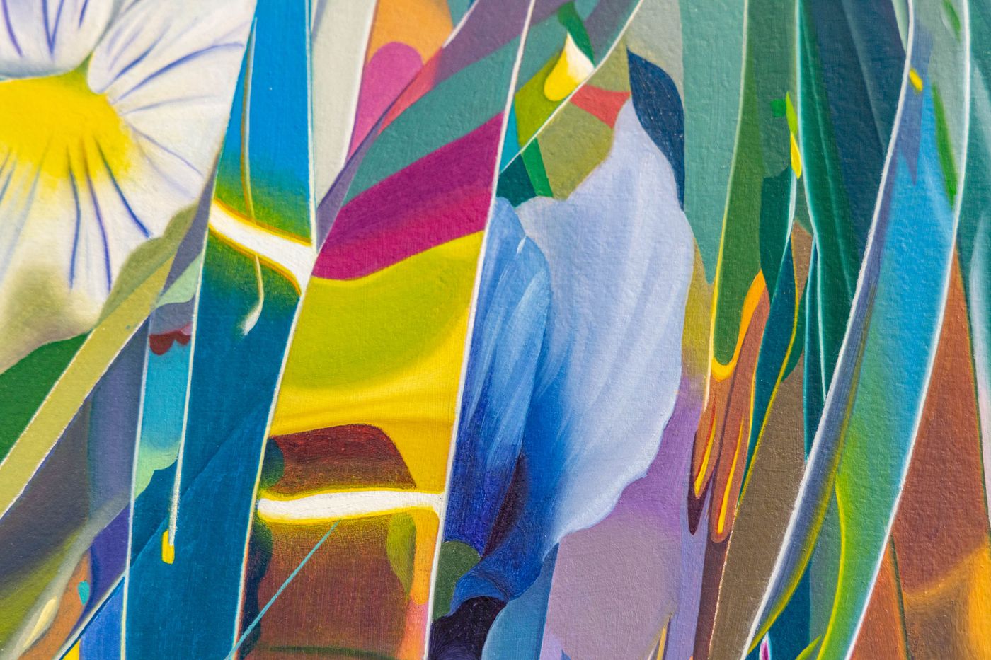 Pensamientos / Thoughts (detail), 2022. Oil on canvas; 24 x 20 in. Photo: Meghan Olson.