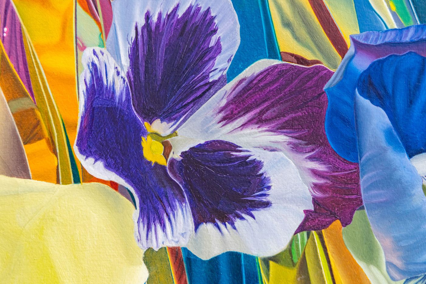 Pensamientos / Thoughts (detail), 2022. Oil on canvas; 24 x 20 in. Photo: Meghan Olson.